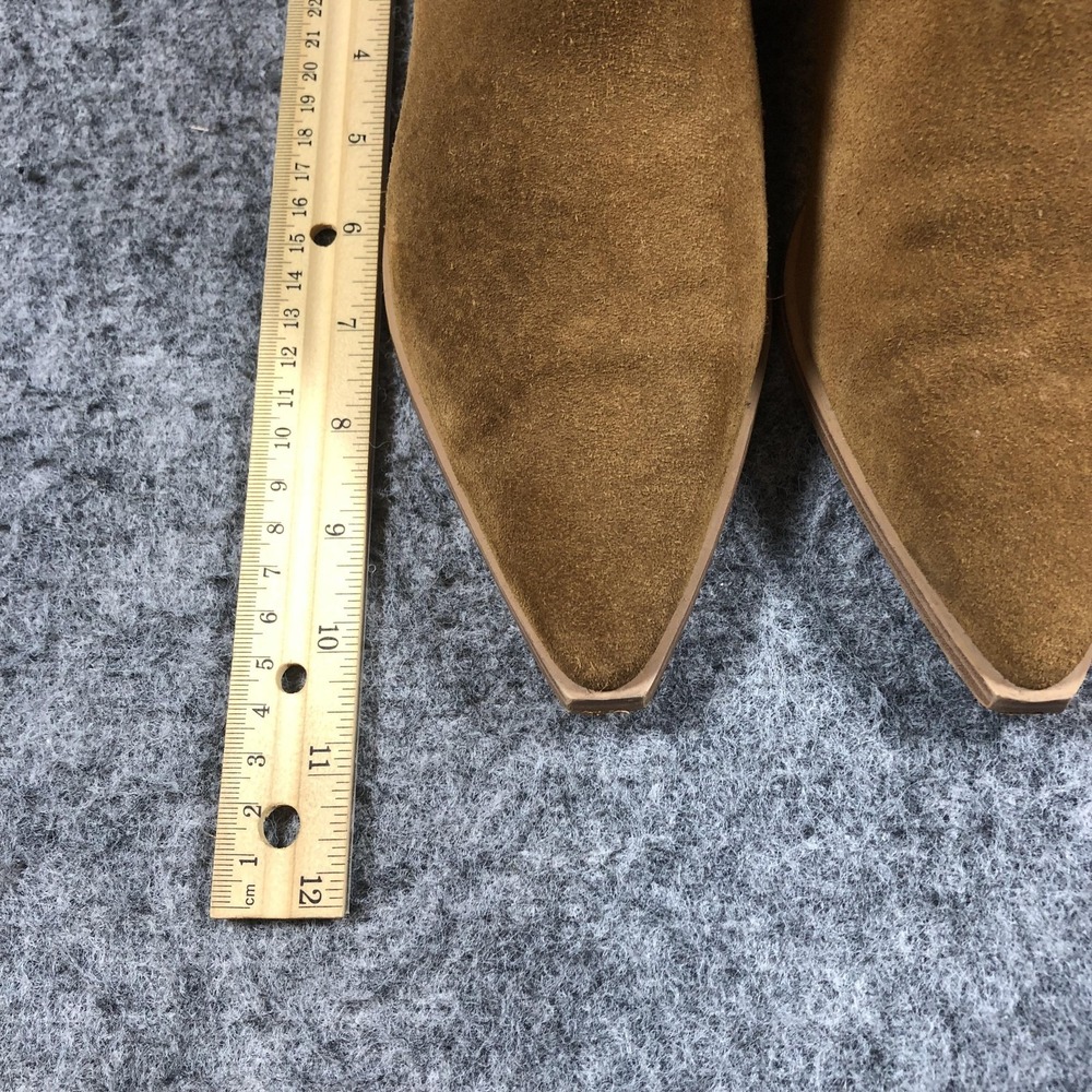 Marc Fisher LTD Chelsea Ankle Boots Womens 7.5 M Brown Suede Block Heel - Picture 12 of 16